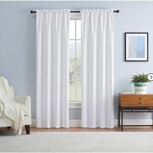 New Eclipse 1 Piece White Blackout Braxton Thermaback Curtain Panel (1) - 42x84